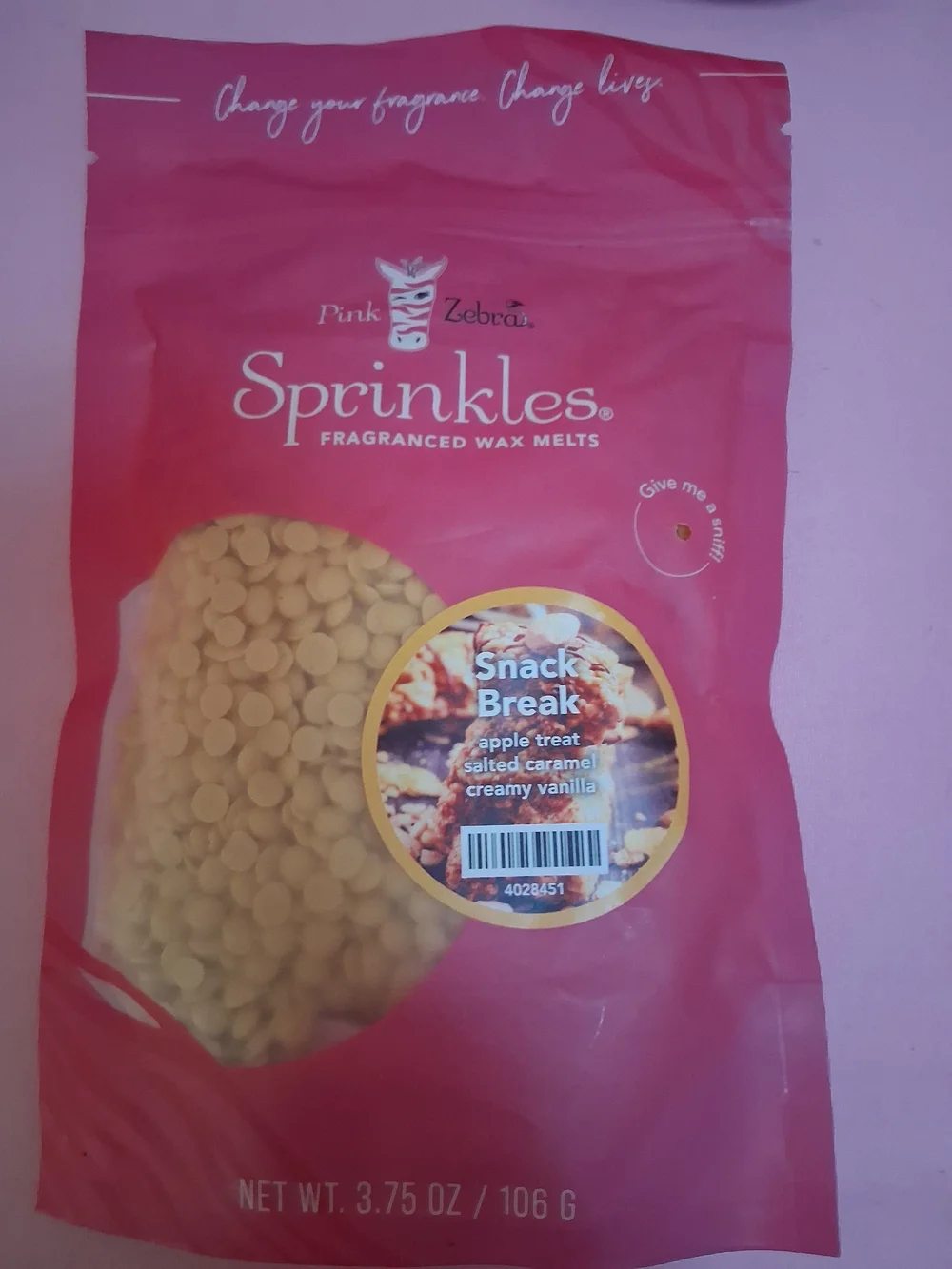 Pink Zebra Sprinkles Wax Melts - Pink & Yellow Snack Break